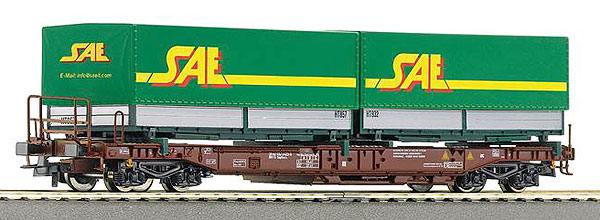 4-axle Flat car with 2 Containers "SAE"<br /><a href='images/pictures/Roco/66712.jpg' target='_blank'>Full size image</a>
